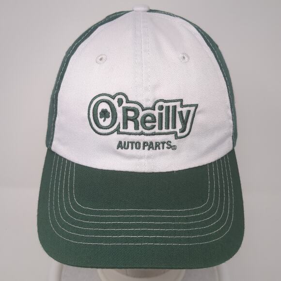 O'Reilly Auto Parts Strapback Baseball Cap Green One Size Adjustable Embroidered - Picture 2 of 9